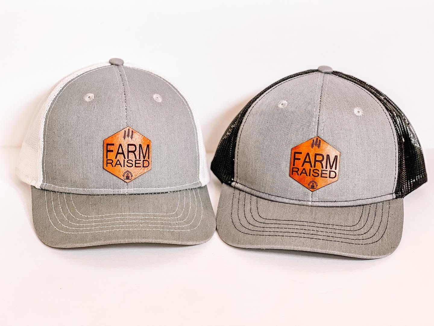 Kids Farm Raised Leather Patch Hat